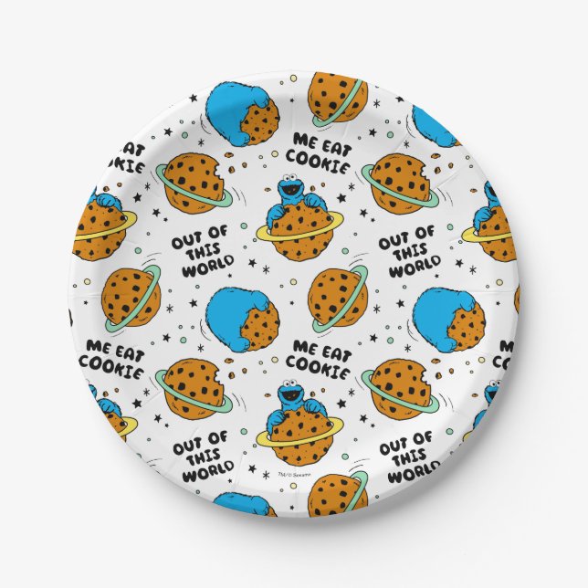Sesame Street | Cookie Monster Out of This World Paper Plate (Front)