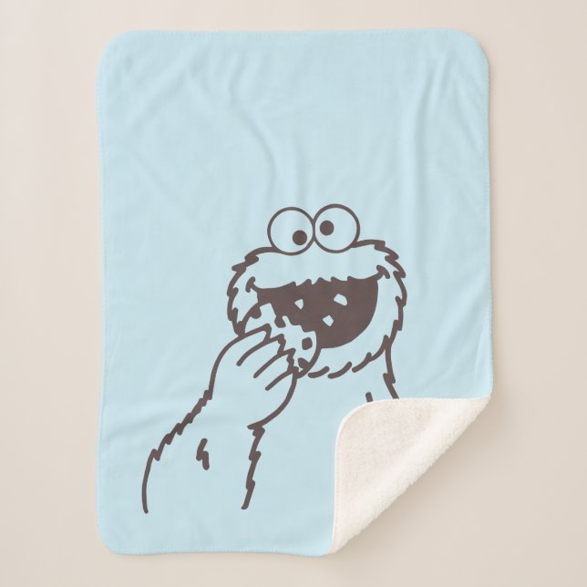 Sesame Street | Cookie Monster Sherpa Blanket (Front)