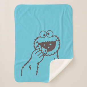 Sesame Street Cookie Monster Sherpa Blanket