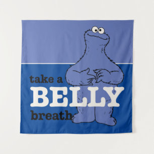 Sesame Street Cookie Monster Take A Breath Tapestry