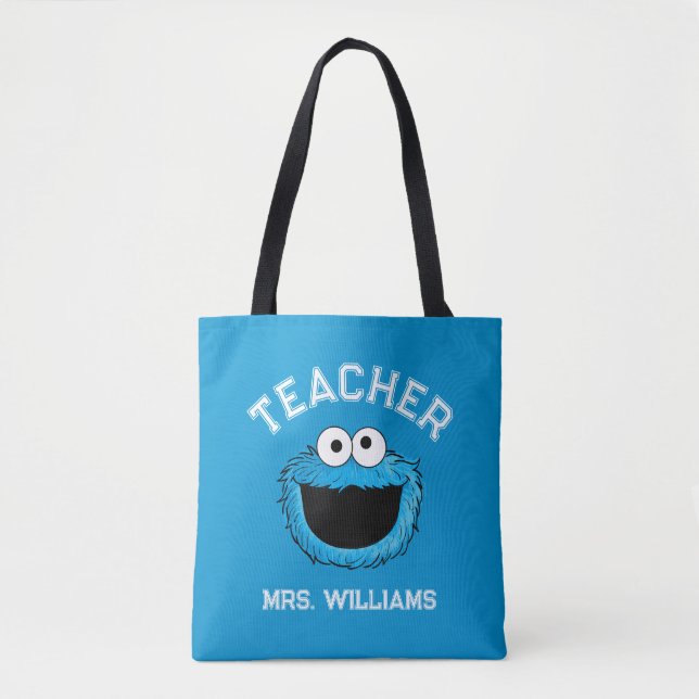 Sesame Street | Cookie Monster Teacher Tote Bag (Front)