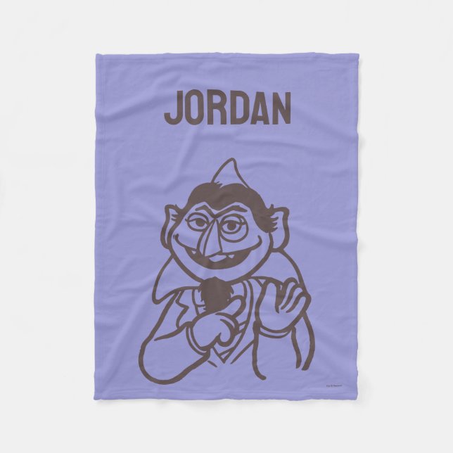 Sesame Street | Count von Count | Add Your Name Fleece Blanket (Front)