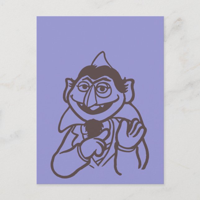 Sesame Street | Count von Count Bright Postcard (Front)