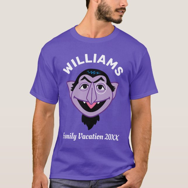 Sesame Street | Count von Count Family Vacation T-Shirt (Front)