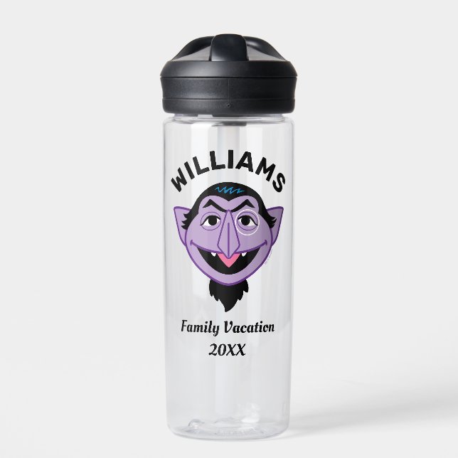 Sesame Street | Count von Count Family Vacation Water Bottle (Front)