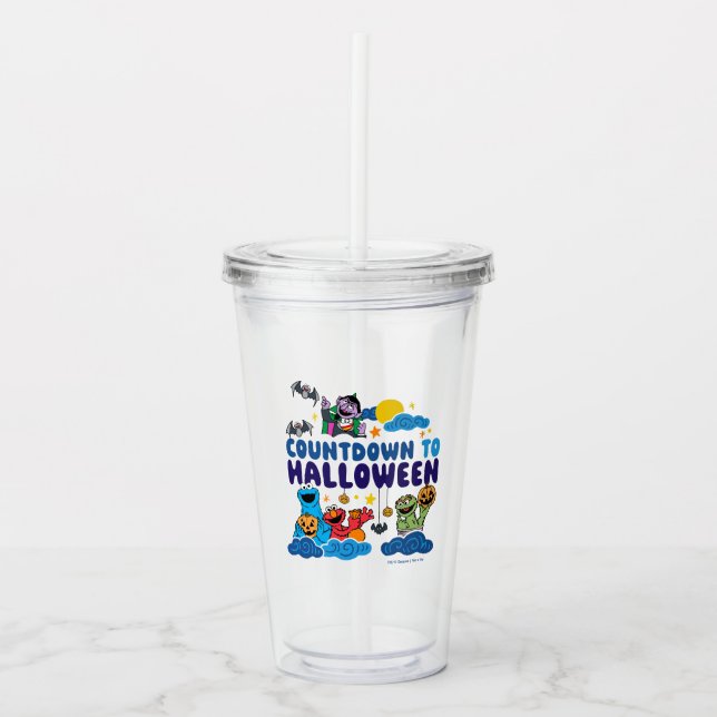 Sesame Street | Countdown to Halloween Acrylic Tumbler (Front)