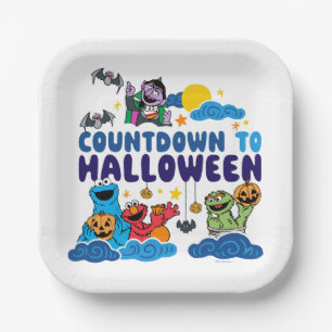 Sesame Street   Countdown to Halloween Paper Plate