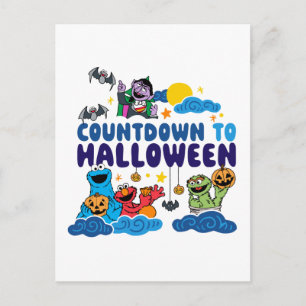 Sesame Street Countdown to Halloween Postcard