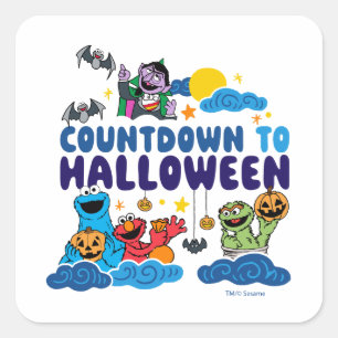 Sesame Street   Countdown to Halloween Square Sticker