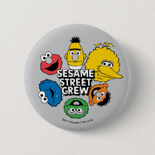 Sesame Street Crew 6 Cm Round Badge