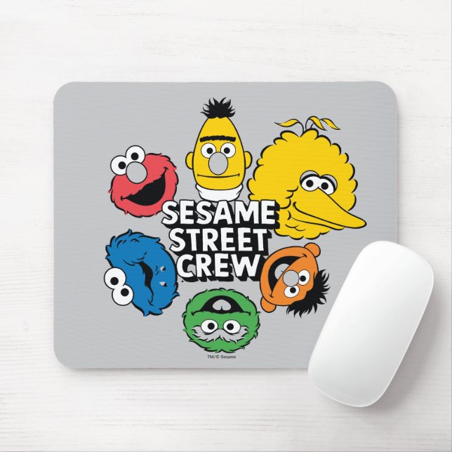 Sesame Street Crew Mouse Mat (With Mouse)