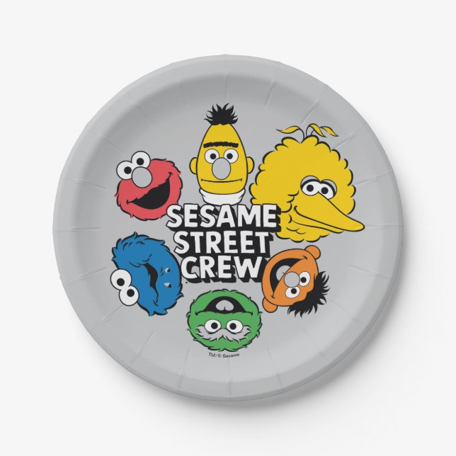 Sesame Street Crew Paper Plate (Front)
