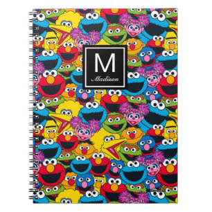 Sesame Street Crew Pattern Add Your Name Notebook