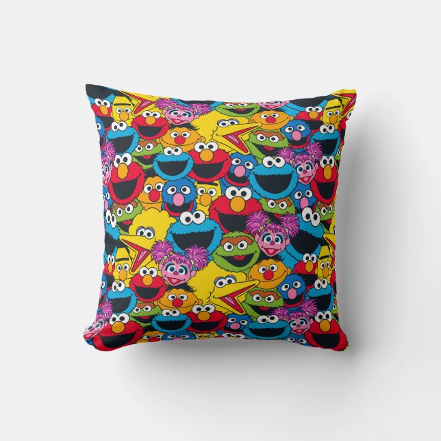 Sesame Street Crew Pattern Cushion (Front)