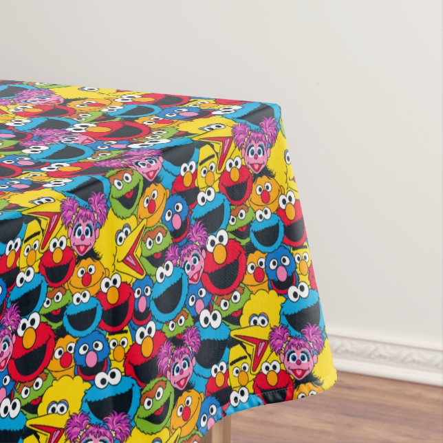 Sesame Street Crew Pattern Tablecloth (In Situ)