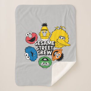 Sesame Street Crew Sherpa Blanket