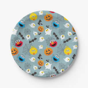 Sesame Street Cute Halloween Pattern Paper Plate
