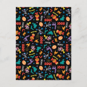 Sesame Street Cute Halloween Pattern Postcard