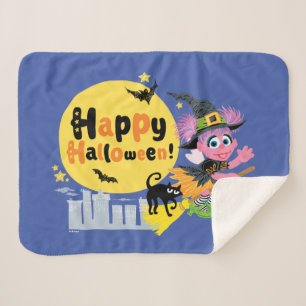 Sesame Street   Cute Halloween Pattern Sherpa Blanket