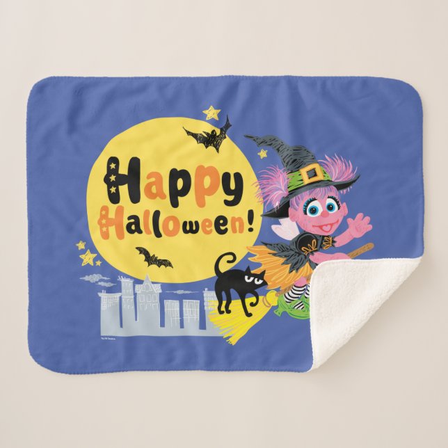 Sesame Street | Cute Halloween Pattern Sherpa Blanket (Front (Horizontal))
