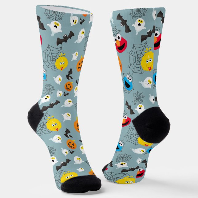 Sesame Street Cute Halloween Pattern Socks (Angled)