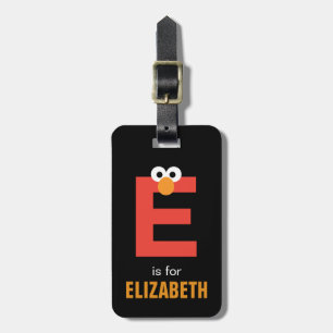 Sesame Street   E is for Elmo Luggage Tag