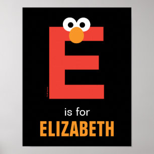 Sesame Street E is for Elmo Poster