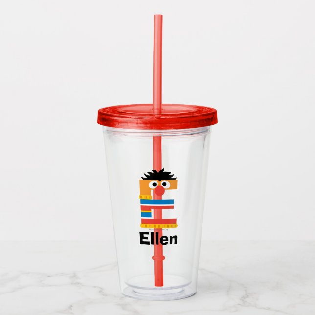 Sesame Street | E is for Ernie Acrylic Tumbler (Front)