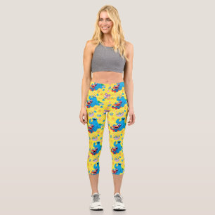 Sesame Street Easter Basket Pattern Capri Leggings