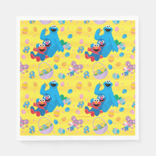 Sesame Street Easter Basket Pattern Napkin