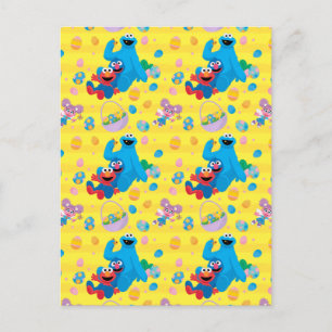 Sesame Street Easter Basket Pattern Postcard