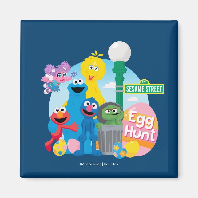 Sesame Street Easter Egg Hunt Magnet (Front)
