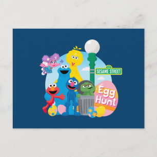 Sesame Street Easter Egg Hunt Postcard