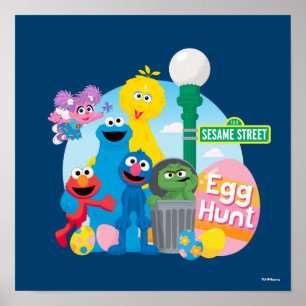 Sesame Street Easter Egg Hunt Poster