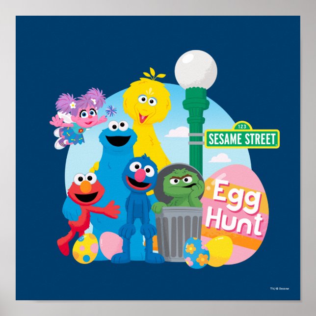 Sesame Street Easter Egg Hunt Poster (Front)