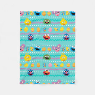 Sesame Street Easter Egg Pattern Fleece Blanket