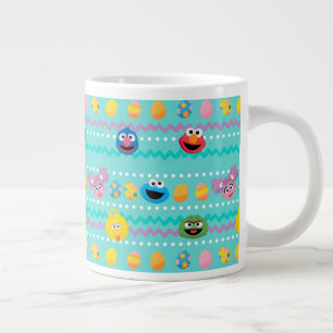 Sesame Street Easter Egg Pattern Large Coffee Mug