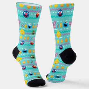 Sesame Street Easter Egg Pattern Socks