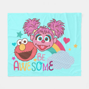 Sesame Street Elmo & Abby - Be Awesome Fleece Blanket
