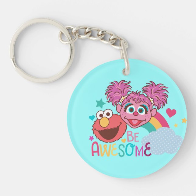 Sesame Street | Elmo & Abby - Be Awesome Key Ring (Front)