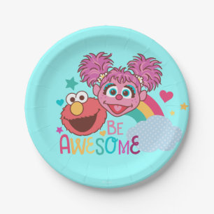 Sesame Street Elmo & Abby - Be Awesome Paper Plate