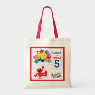 Sesame Street   Elmo and Pals - Birthday Balloons Tote Bag