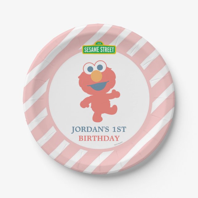 Sesame Street | Elmo - Baby Birthday Paper Plate (Front)