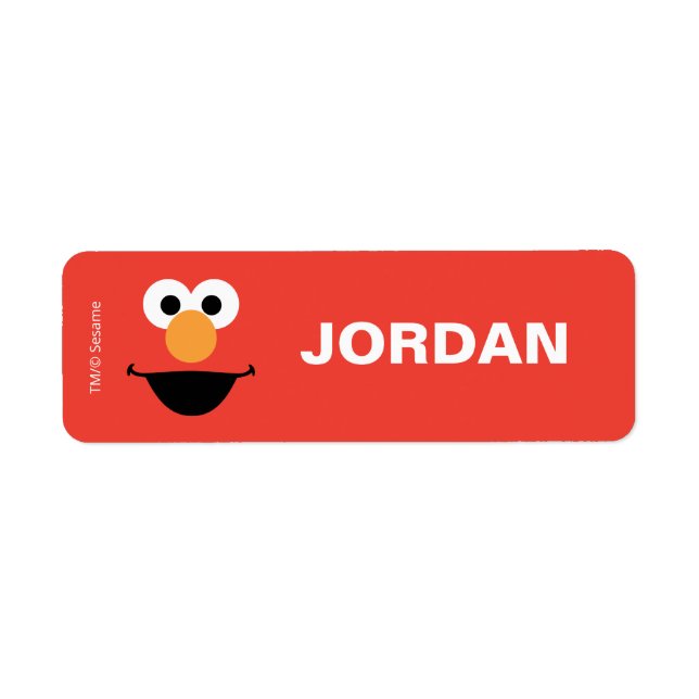Sesame Street Elmo - Back to School Labels (Front)