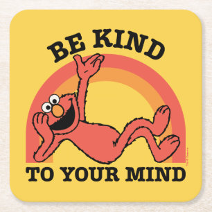 Sesame Street   Elmo Be Kind to Your Mind Square Paper Coaster