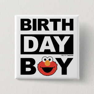 Sesame Street Elmo - Birthday Boy 15 Cm Square Badge
