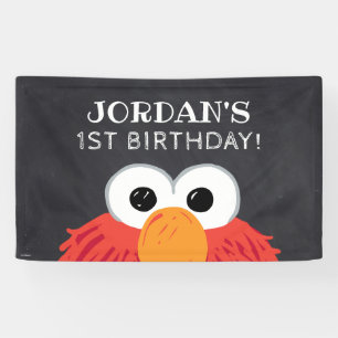 Sesame Street Elmo Birthday Chalkboard Banner