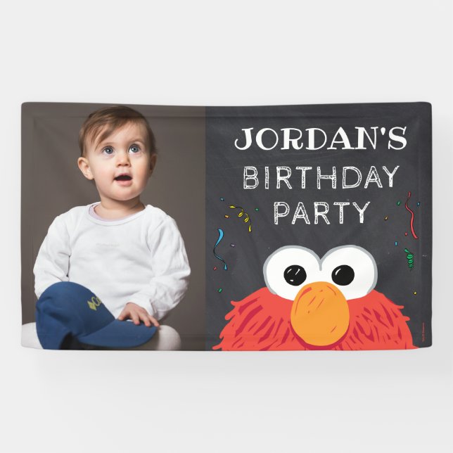 Sesame Street | Elmo Birthday Chalkboard Banner (Horizontal)