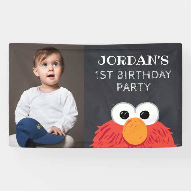 Sesame Street | Elmo Birthday Chalkboard Banner (Horizontal)