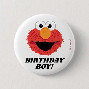 Sesame Street Elmo Birthday Chalkboard Boy 6 Cm Round Badge